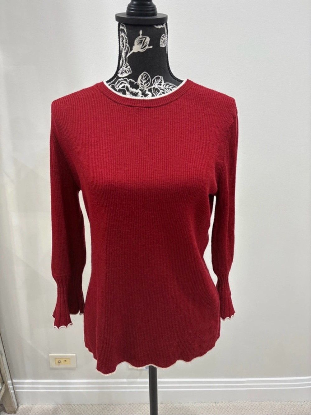 Hobbs London wool maroon sweater size large